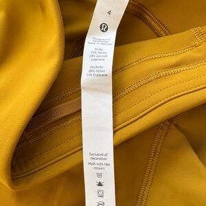 NWOT Lululemon 25” Power Thru High Rise Leggings - Gold Spice 4